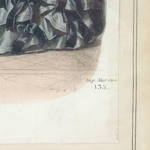 Antique Framed 1857 Variety Ladies Companion Fashion Print By Mariton - Picture 5 of 8